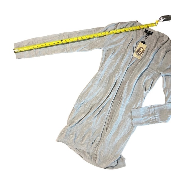 NEW Philomena Petti XL Long Sleeve Light Grey Open Front Cardigan Sweater NWT - Picture 4 of 15